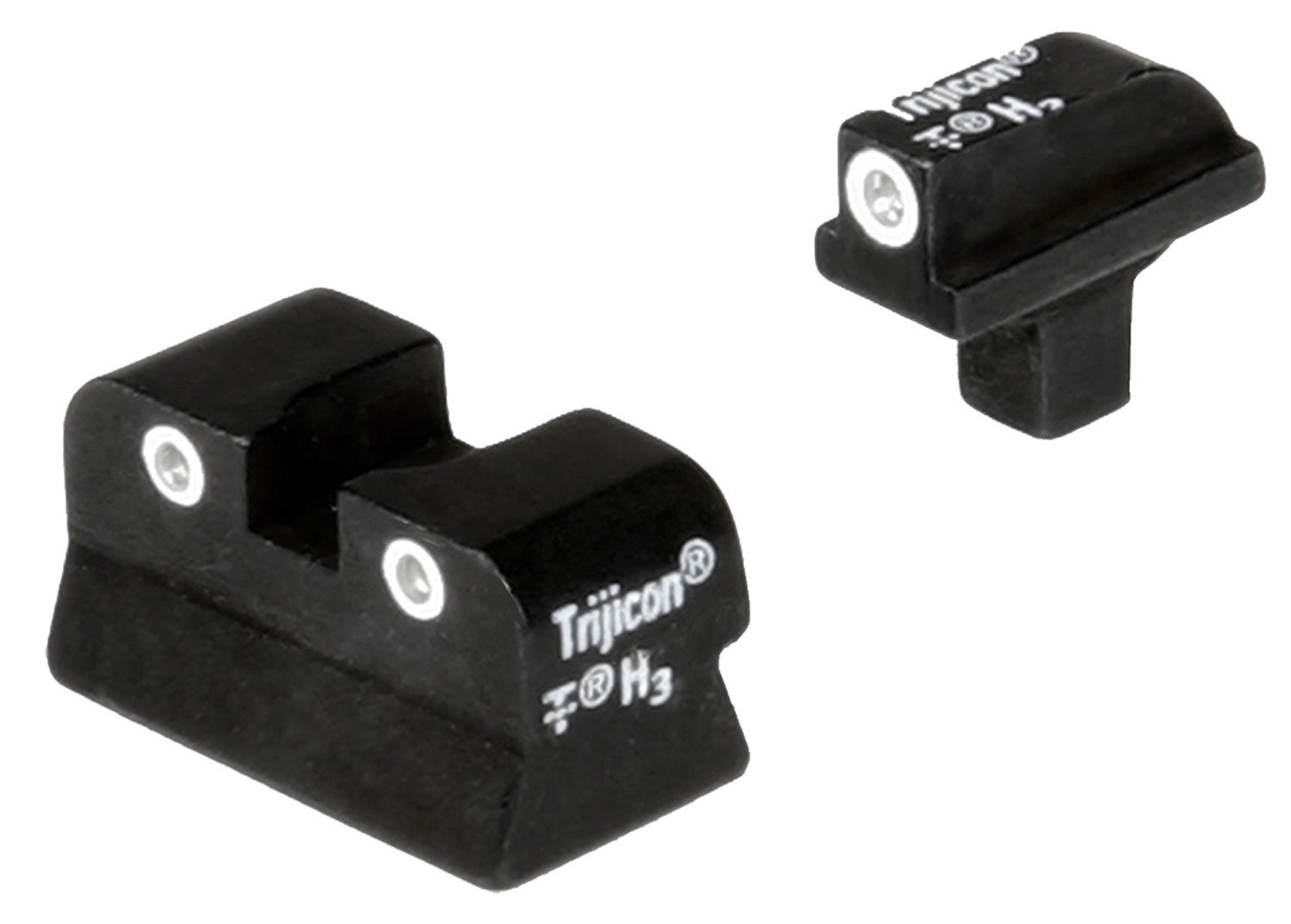 Trijicon Bright & Tough 3-Dot Night Sight Set, Colt Govt 1911, Shock-Resistant, Green Tritium, White Outline, 600138