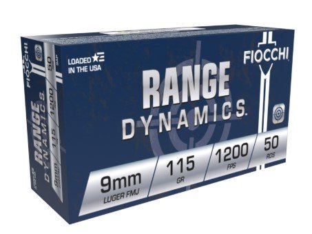 9MM Ammo Fiocchi Shooting Dynamics 115 Grain FMJ 9AP .50 Rounds - Fiocchi - FULL METAL JACKET