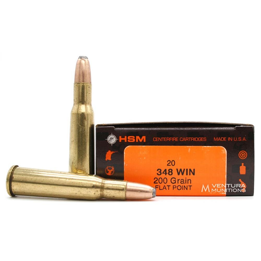 HSM HSM348WIN1N .348 Win 200gr SP Rifle Ammo 2450 fps 20 Rounds