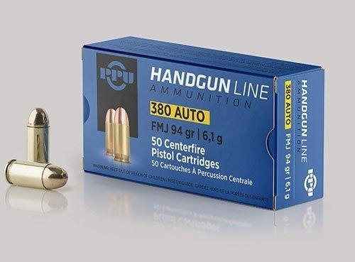 Prvi Partizan PPH380AF 380ACP 94gr FMJ Ammo 50 Rounds
