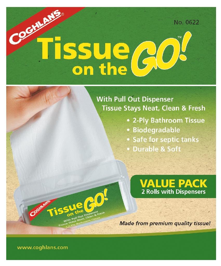 Buy Coghlan's Tissue On The Go 2-Ply Biodegradable 2 Rolls W/Dispenser online