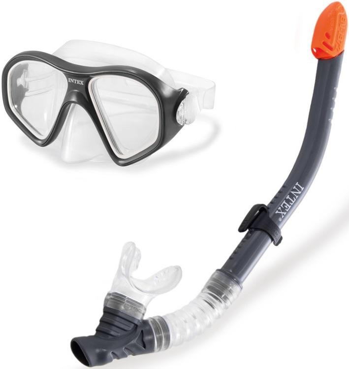 INTEX 55648E Reef Rider Mask & Snorkel Set Hypoallergenic TPR Skirt