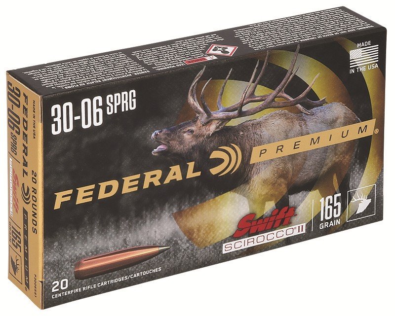 Federal P3006SS1 Premium 30-06 Springfield 165gr Swift Scirocco 20/Box - Federal Premium Ammunition - SWIFT SCIROCCO II