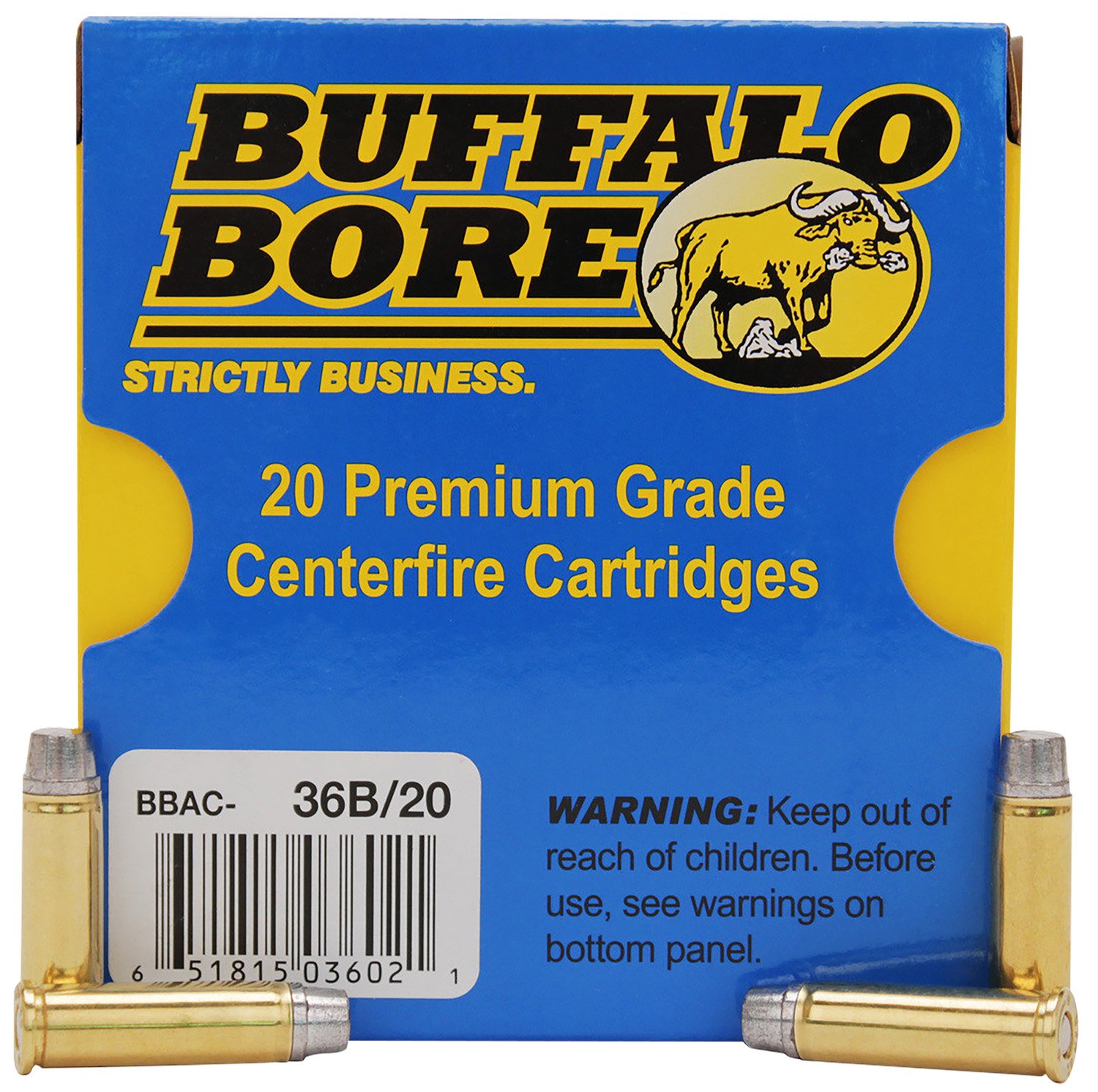 Buffalo Bore 36B20 32H&R Mag +P 130gr Hard Cast Ammo 20/Box - BBA