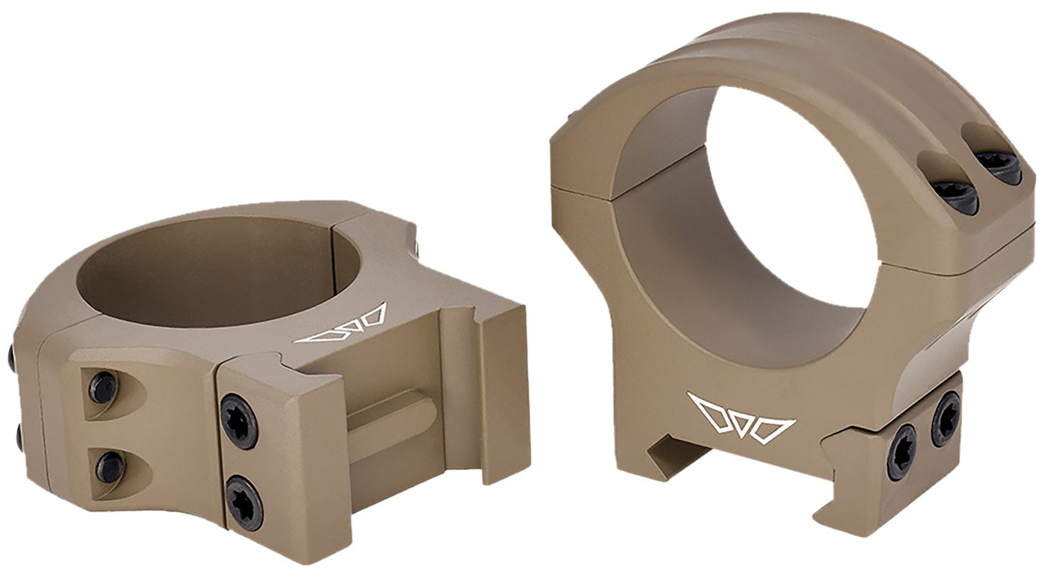Warne 8515DE Hyperlite Scope Rings Dark Earth 30mm High - Warne - 30MM
