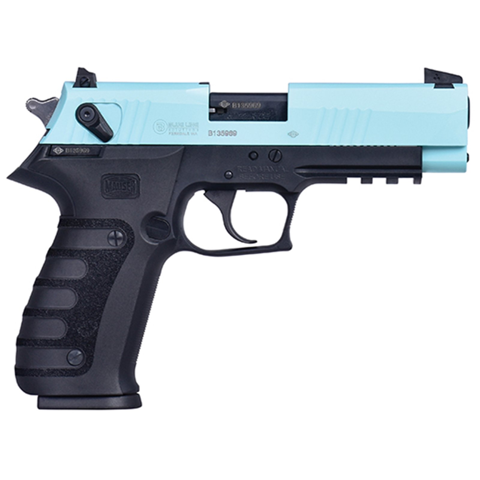 Mauser M20 Pistol 22LR 4.7 in Black Frame Robin Egg Slide 10+1 Capacity - BLG - 22LR