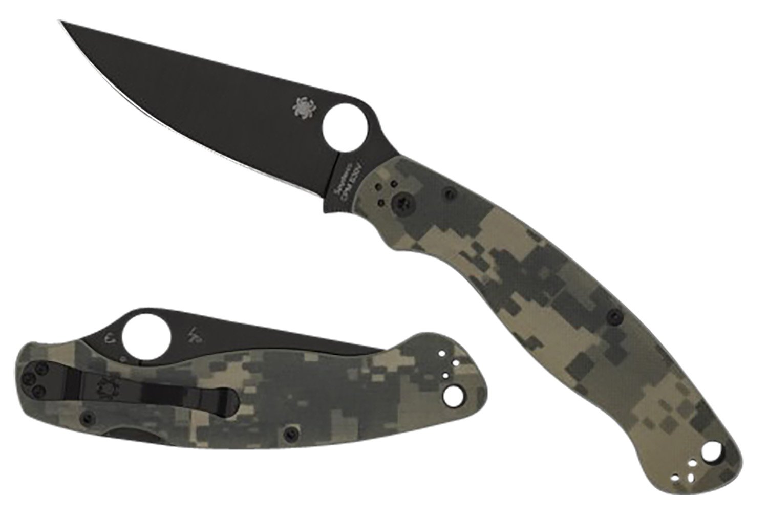 Spyderco C36GPCMOBK2 Military 2 Camo G-10 Black Blade - Spyderco