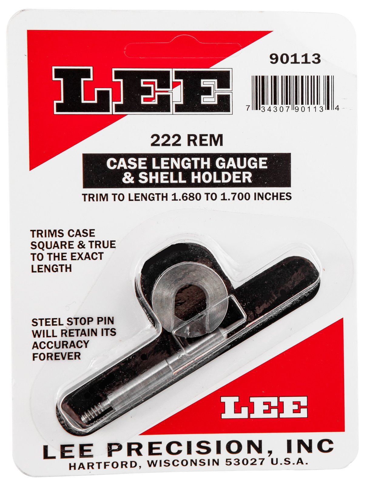 Buy Lee Case Length Gage and Shell Holder .222 Remington online