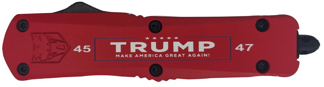 CobraTec CTTRPRD4547FL Trump 45/47 OTF Knife 3" D2 Steel USA Flag - CobraTec Knives
