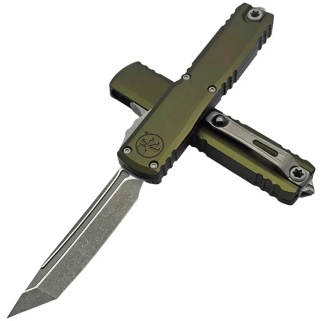 Microtech Ultratech Gen IV 3.55 In T/E Apocalyptic ODG Aluminum Handle