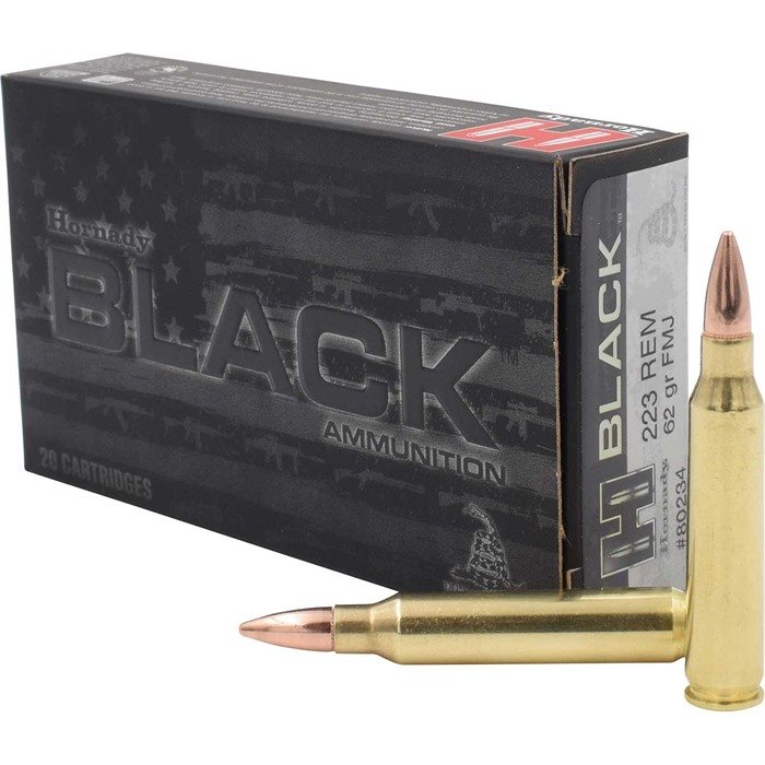 Hornady BLACK 223 REMINGTON 62GR FMJ FULL METAL JACKET 200/CASE - Hornady Manufacturing Company