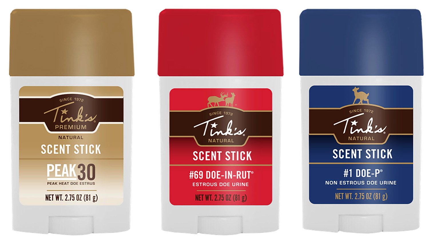 Tinks W6233 Deer Lure 2.75 oz Stick 3-Pack - Tink's - DEER