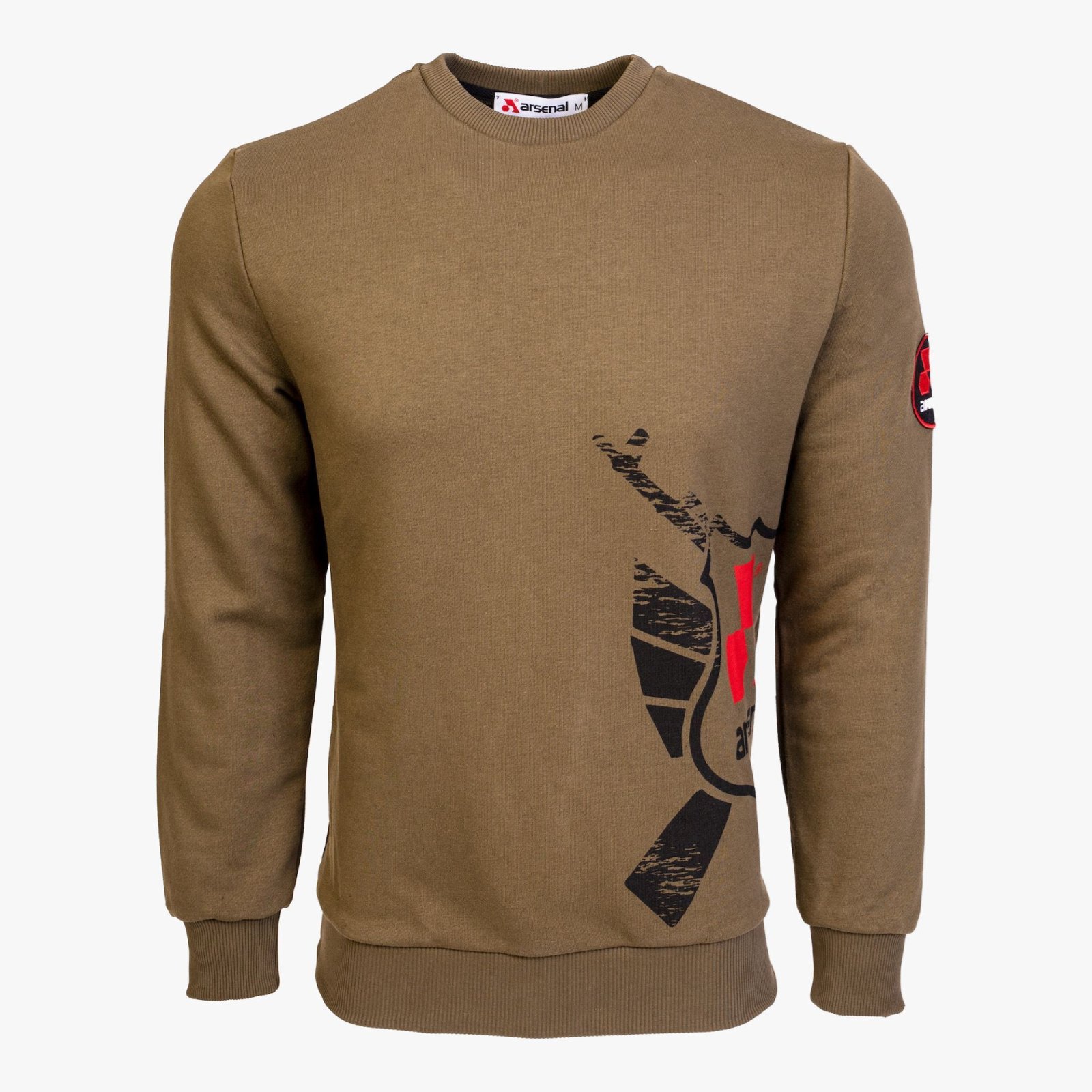Arsenal Large Khaki Cotton-Poly Standard Fit Alpha Pullover Sweater - Arsenal