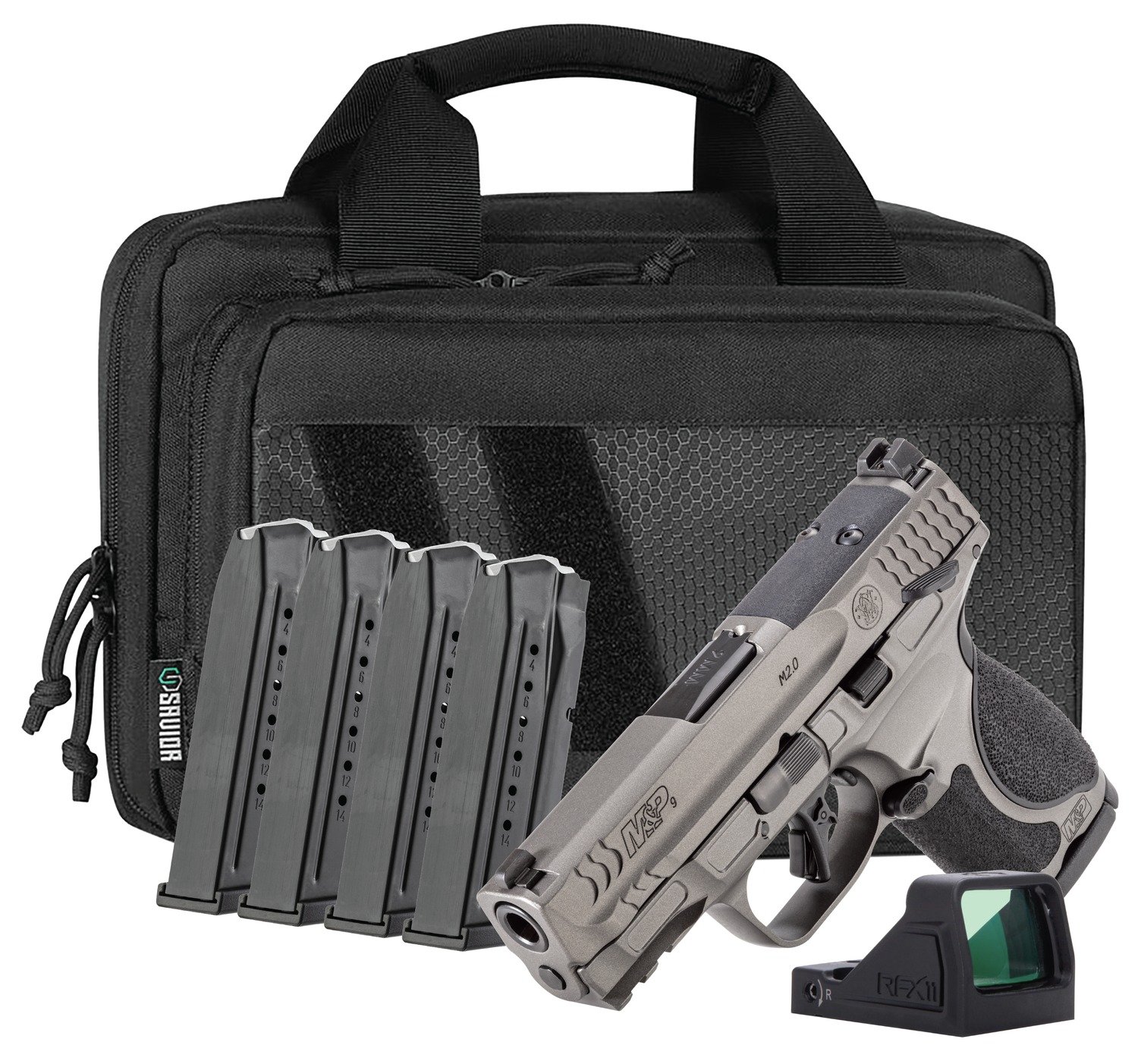 Smith and Wesson 14804 M&P9 M2.0 Metal Compact OR 9mm 3.6" Tungsten Gray Cerakote Semi-Auto Pistol - Smith & Wesson