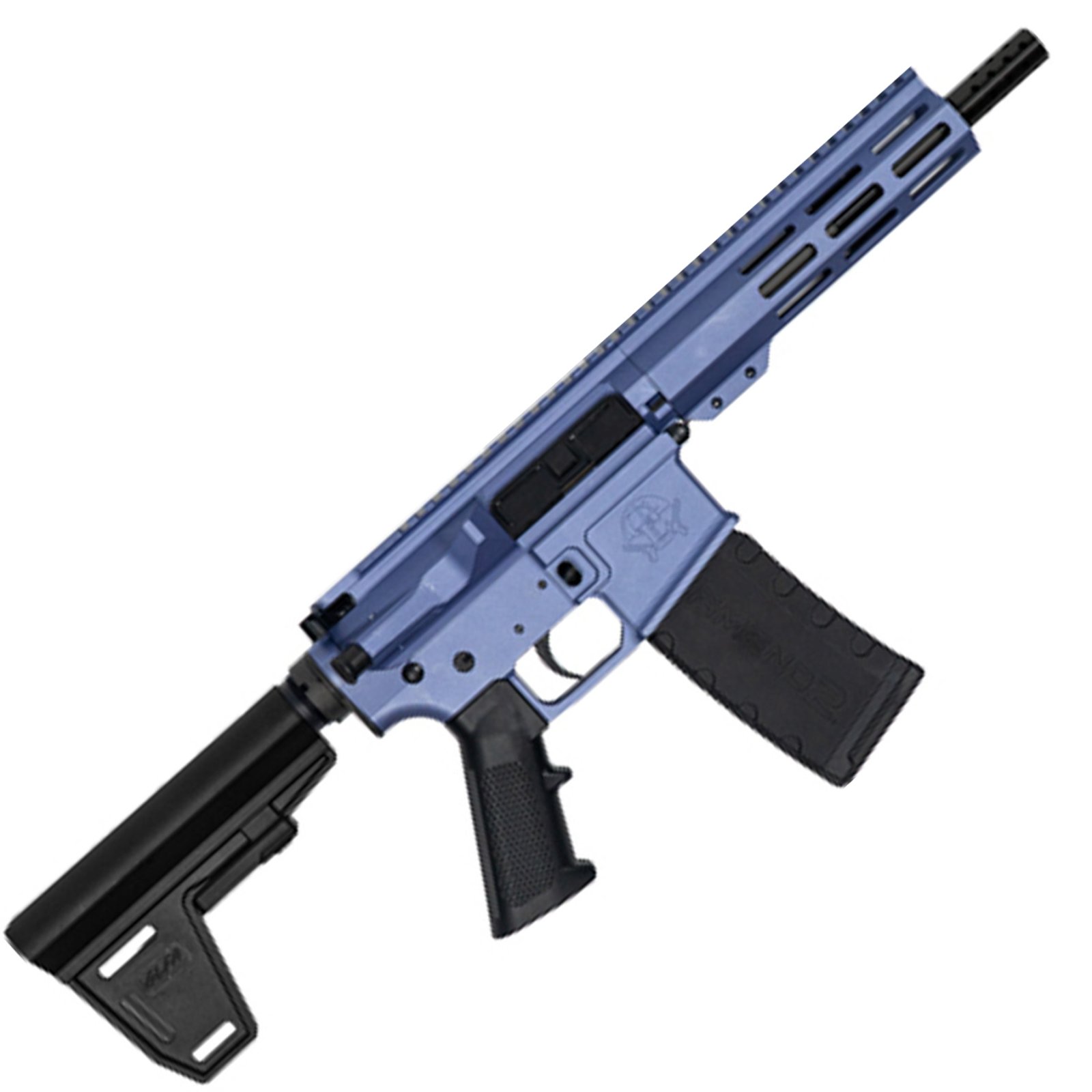 GLFA AR15 Pistol 223 Wylde 7.5 in Purple 30rd Capacity Semi-Auto - Great Lakes Firearms - .223 Wylde
