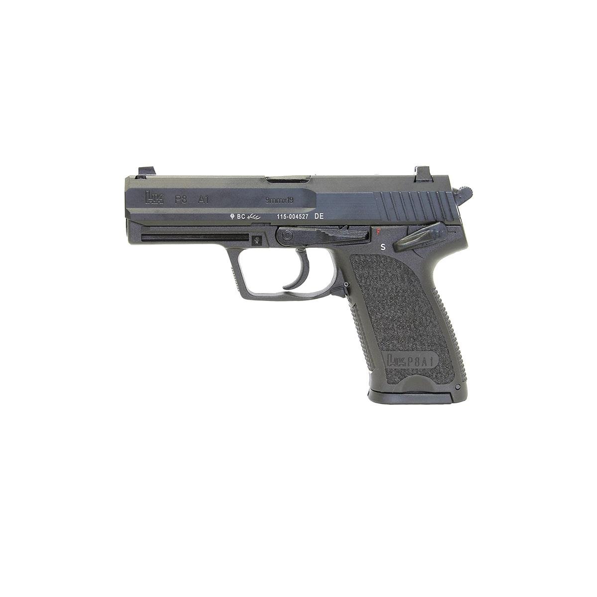 HK 81001072 P8A1 9mm Luger 15+1 16.50" Black Steel Barrel Receiver - Heckler & Koch - 9mm