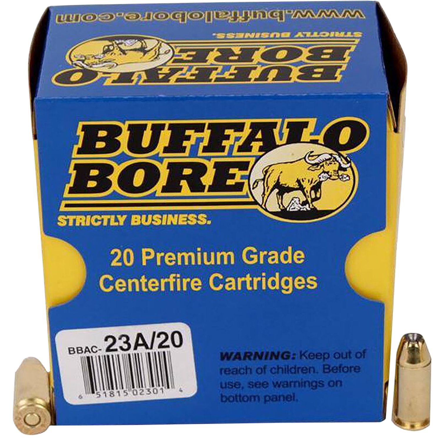Buffalo Bore 23A20 Heavy 40 S&W +P 155gr JHP Ammo 20 Rounds - BBA - 40 S&W