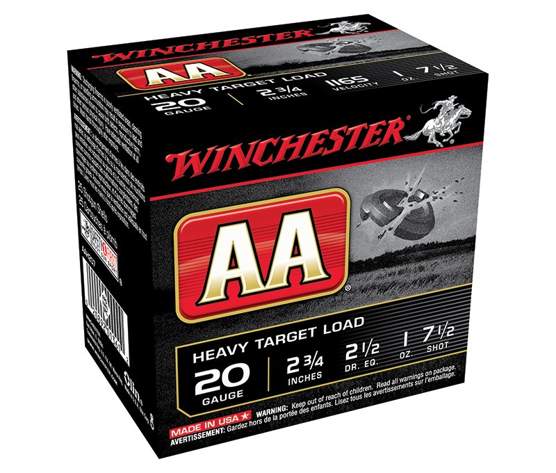Winchester AA TRGT 20GA 2.75" 1165FPS 1OZ #7.5 250RD Shotgun Ammo
