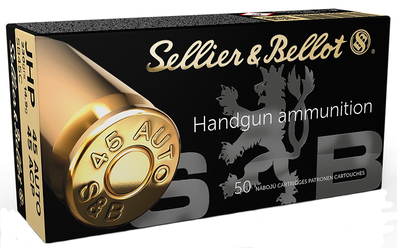 Sellier & Bellot SB45C .45 ACP 230gr JHP Ammo 50 Rounds Box - Sellier & Bellot