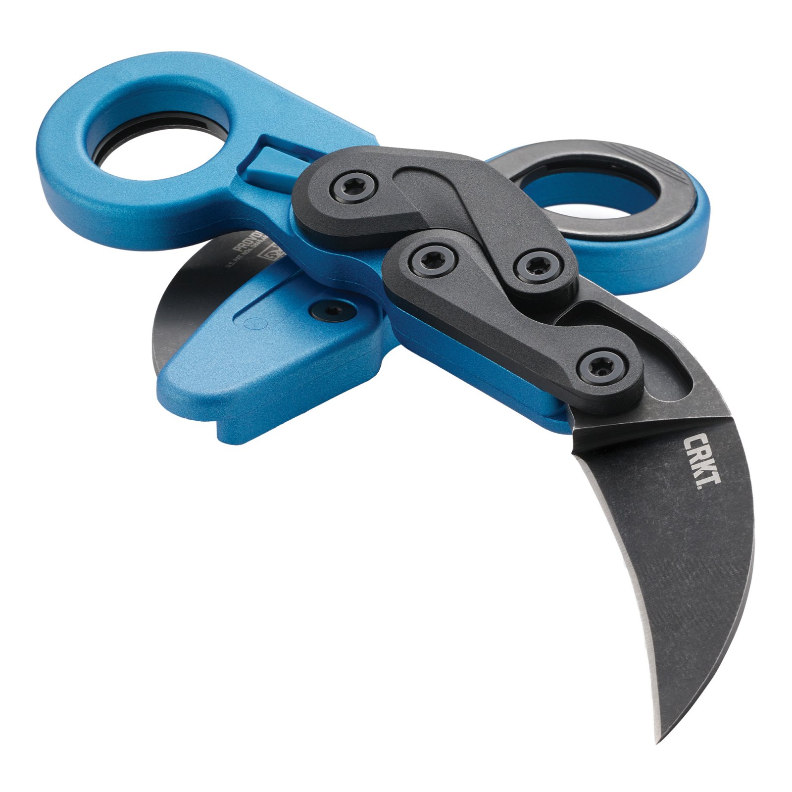 CRKT 4041B Provoke 2.4" Karambit, Blue Grivory Handle, Kinematic Action - Columbia River Knife & Tool