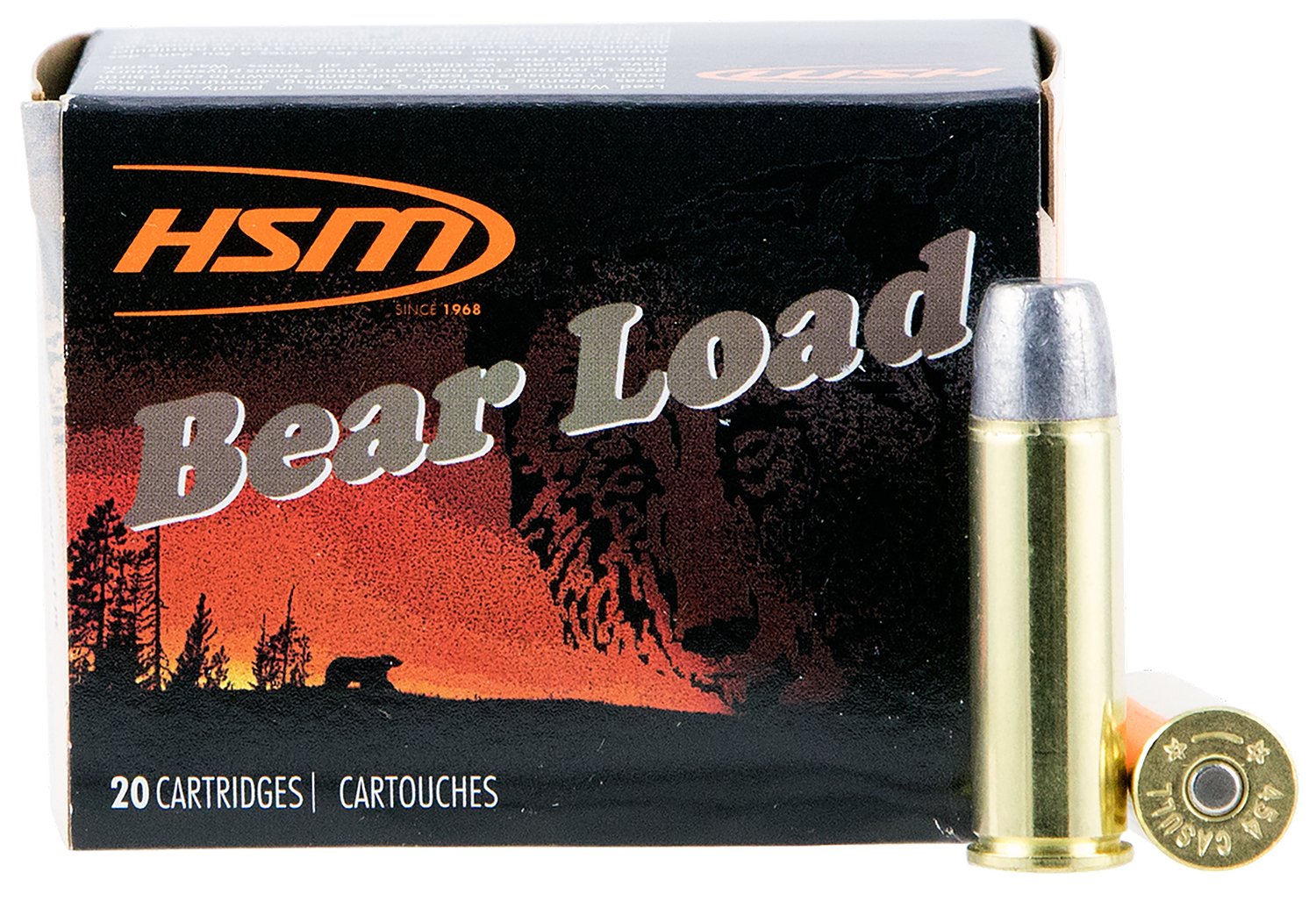 HSM Bear Load .454 Casull 325gr WFN Brass Cased Ammo - HSM Ammunition - .454 CASULL