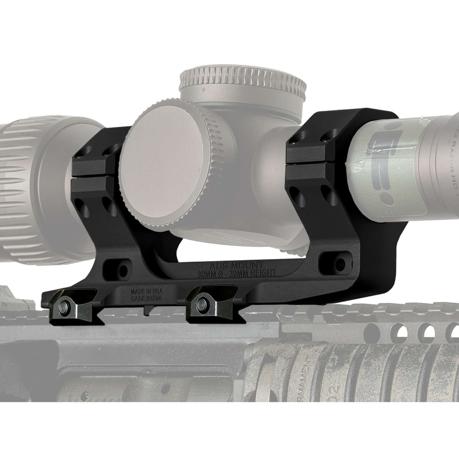 Reptilia 100153 AUS Optic Mount Black 34mm 7075-T6 Aluminum Picatinny