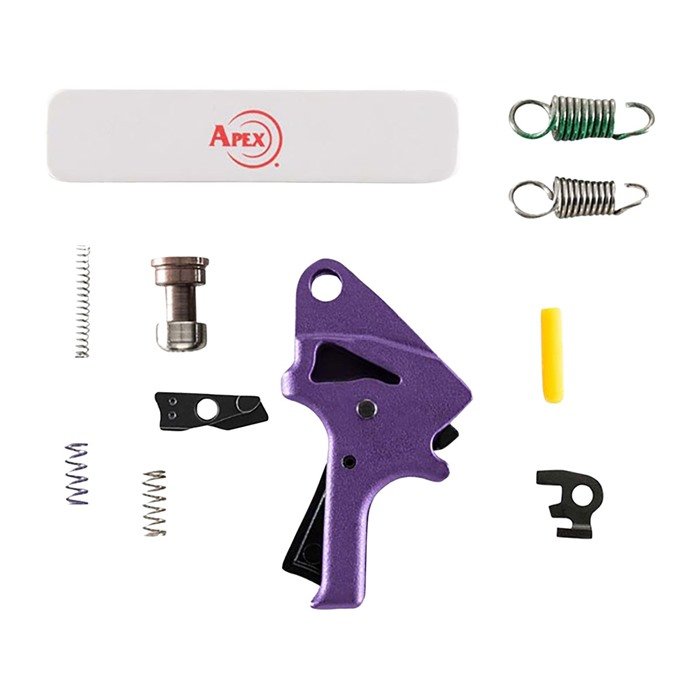 Apex Tactical 100-P154-P M&P 2.0 Flat Faced Trigger Kit Purple Polymer - Apex Tactical Specialties