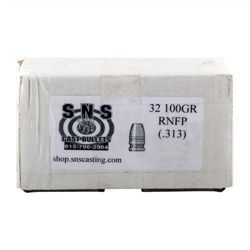 SNS CAST BULLETS 32 CAL (.313") 100GR RNFP LEAD BULLETS 500/BOX