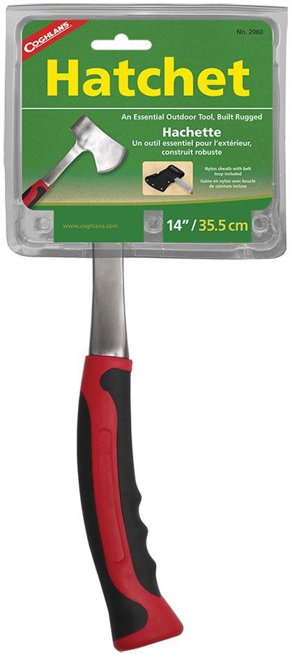 COGHLAN'S 2060 14 In Camp Hatchet with Nylon Sheath, Rubber Grip