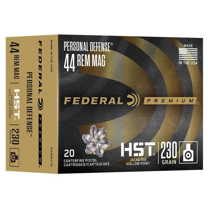 Federal P44HST1S .44 Rem Mag 230gr JHP Ammo 1085 fps 20 Rounds - Federal Premium Ammunition - 44 Rem Magnum
