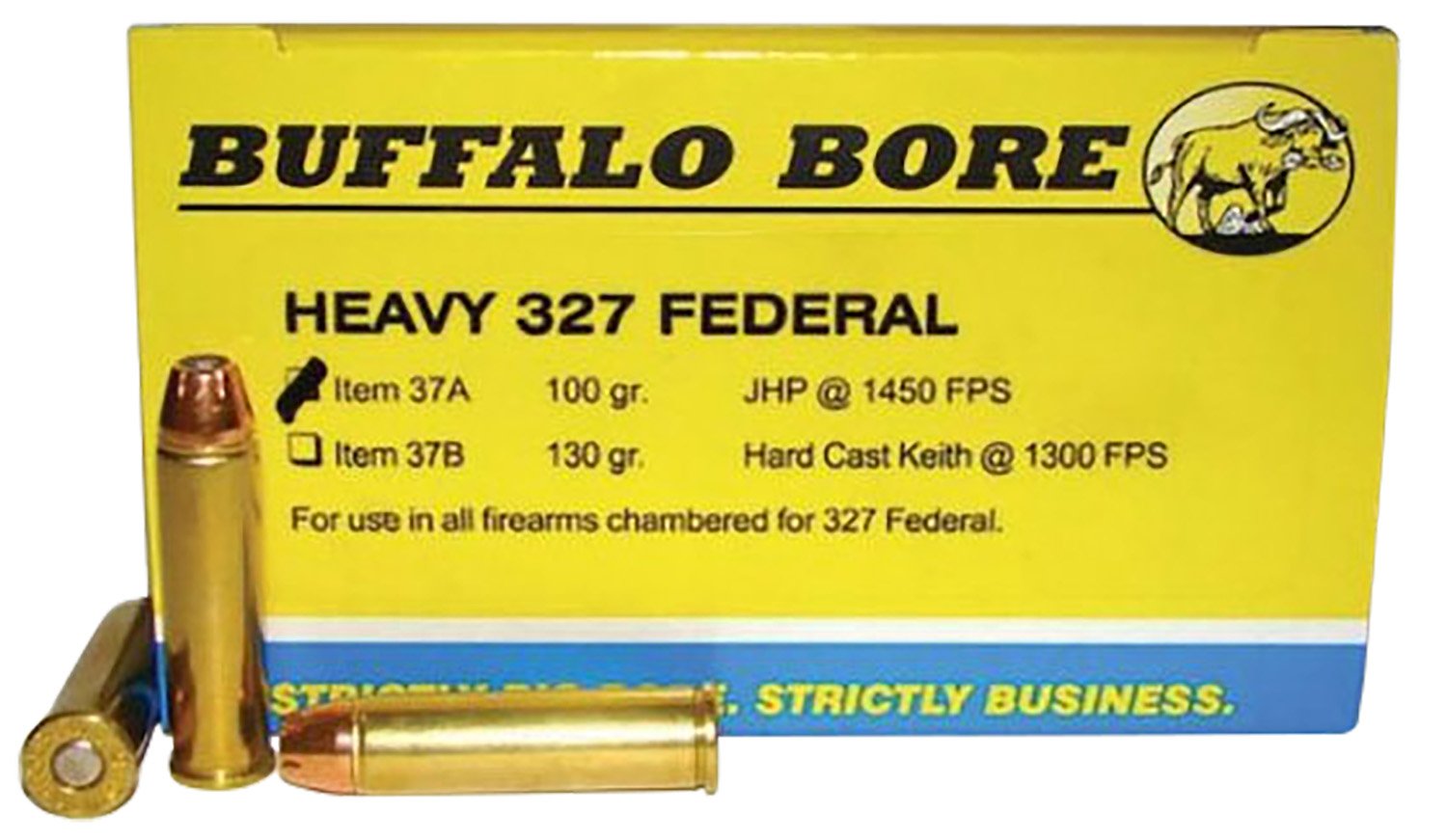 Buffalo Bore 37A20 327 Federal Mag 100gr JHP Ammo 20 Rounds - BBA - JACKET HOLLOW POINT (JHP)