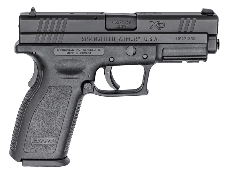 Springfield Armory XD9102 XD .40 S&W 4" Barrel Pistol, Black Polymer Frame, Steel Slide, 10rd Capacity, Striker Fired, Dovetail 3-Dot Sights
