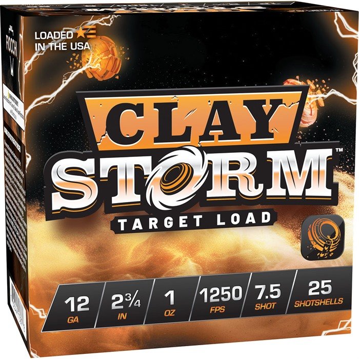 Buy Fiocchi AMMUNITION CLAY STORM 12 GAUGE 2-3/4" 1OZ #7.5 SHOT 1250 FPS 25/BOX online