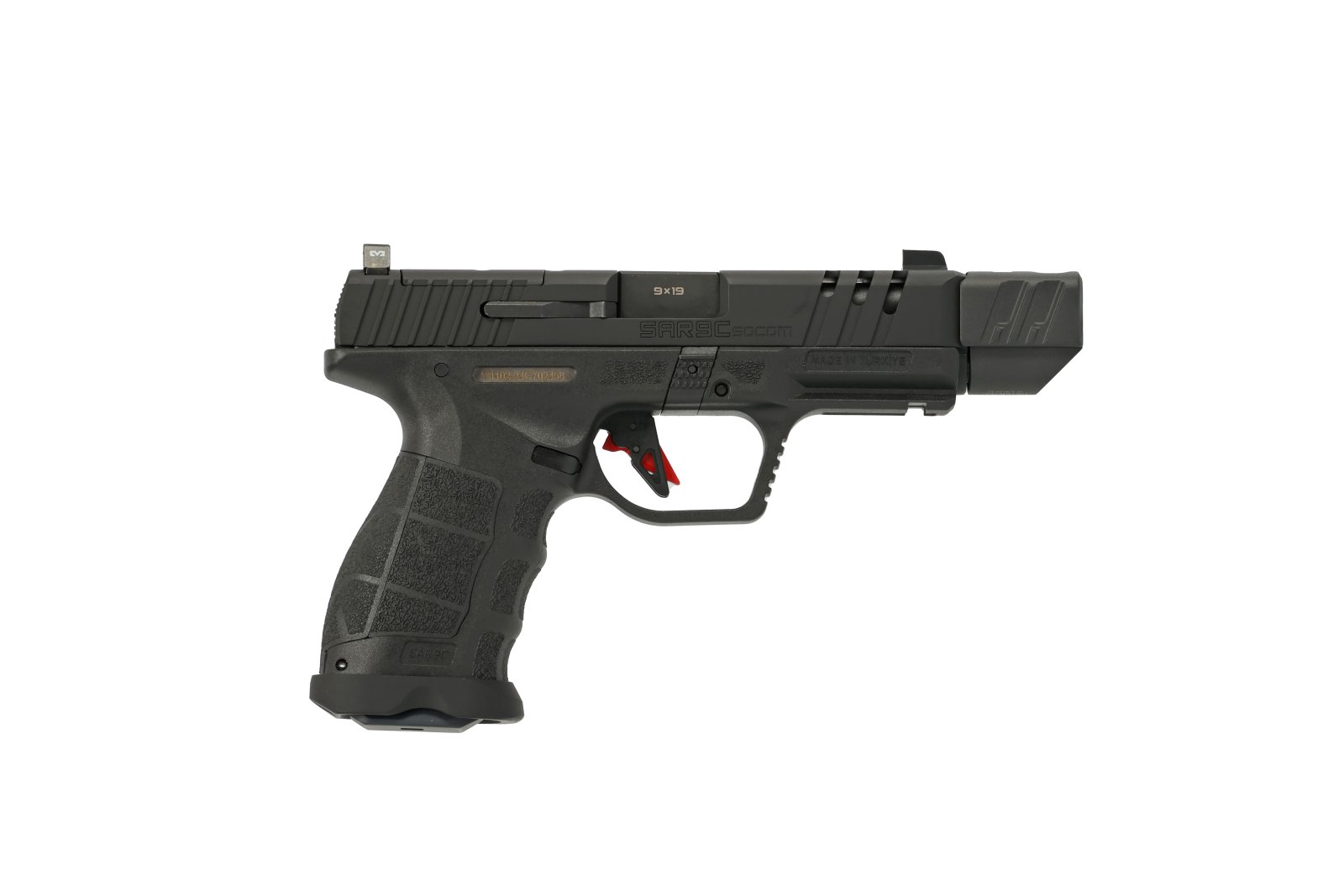SAR Firearms SAR9CSOCOMBLC SAR9 Socom Compact Compensator 9mm 4.5" Black Semi-Auto Pistol - SAR USA - 9mm