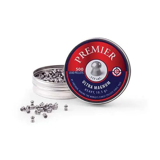 Crosman LUM77 Premier Ultra Magnum 177 Lead Domed Heavy Pellet 500-Tin - Crosman - 177