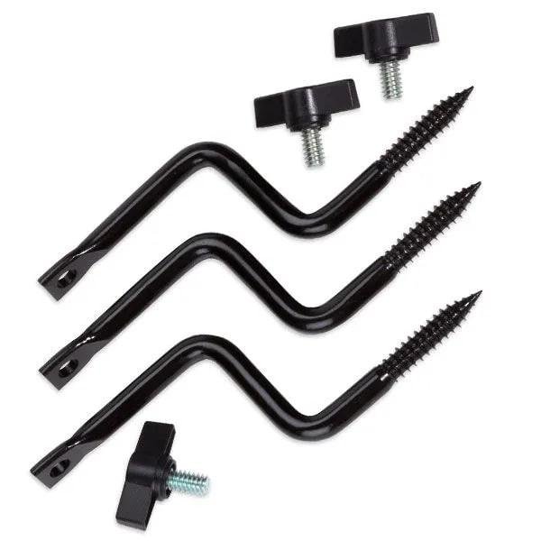 Moultrie MFHP12571 EZ Tree Mount, Black Steel, 3-Pack, Weather-Resistant, Easy-Start Installation - Moultrie