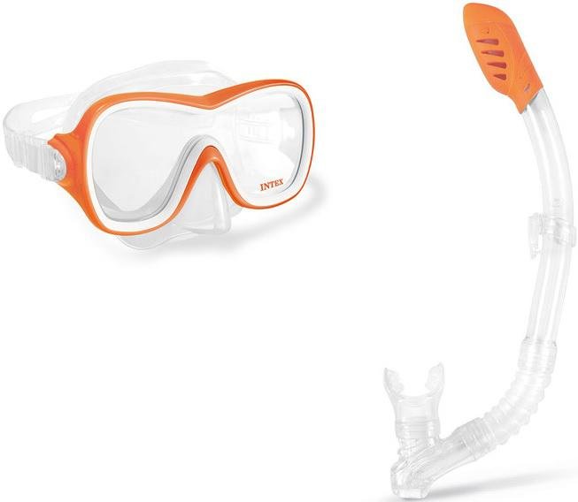 INTEX Wave Rider Youth Mask & Snorkel Set Hypoallergenic TPR Skirt