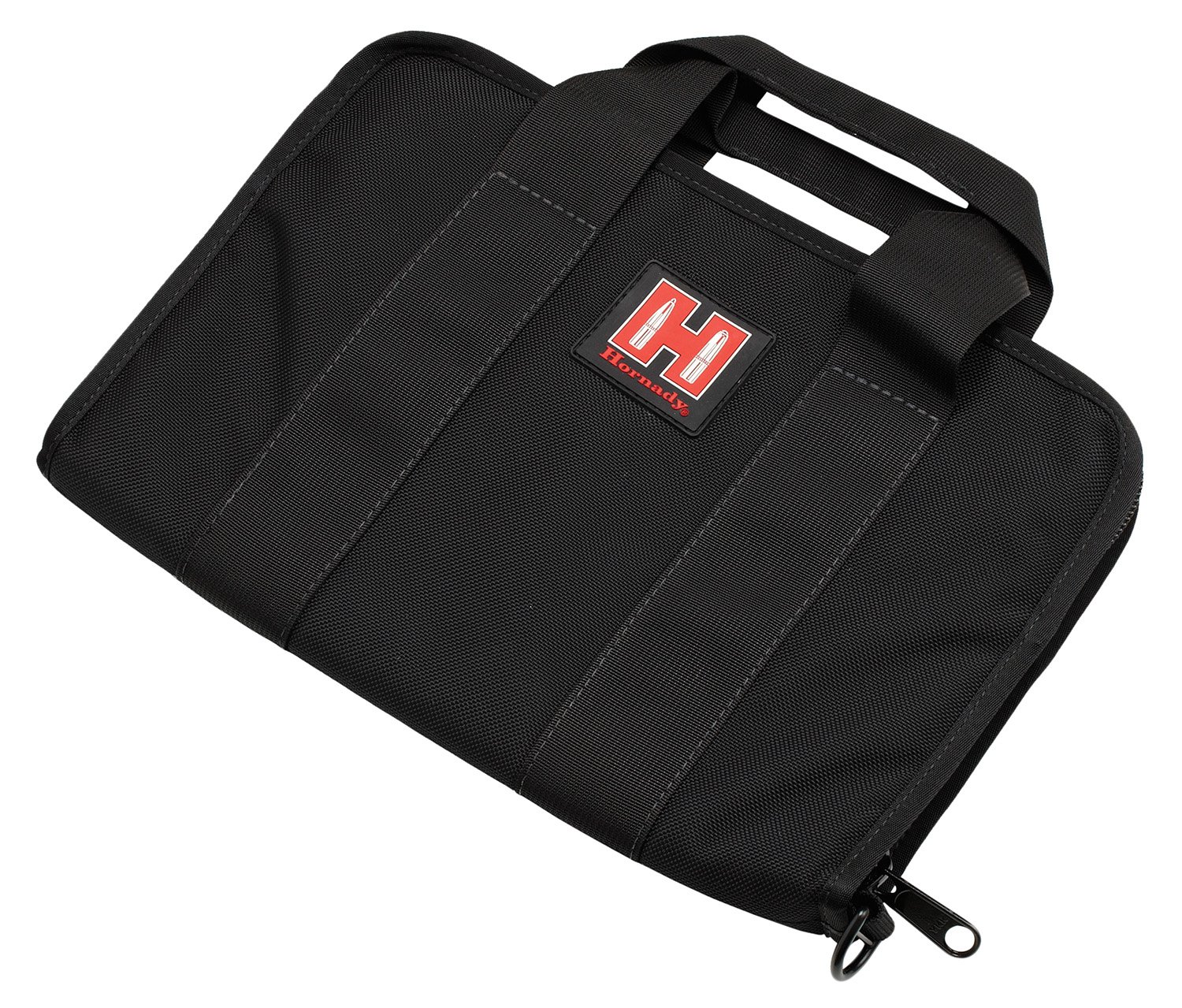 Hornady 99117 Soft Pistol Case Black/Red Cordura YKK Zipper 1 Handgun - Horn Hunter - BLACK/RED