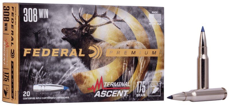 Federal P308TA1 .308 Win 175gr Terminal Ascent 20rd Centerfire Ammo - Federal Premium Ammunition - TERMINAL ASCENT