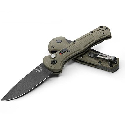 Benchmade 9570BK-1 Mini-Claymore 3" Ranger Green Auto Knife - Benchmade