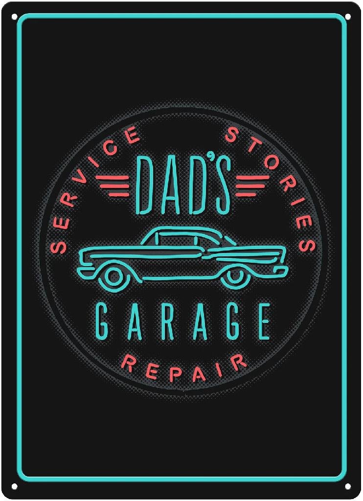 R.EDGE TIN SIGN-DADS GARAGE