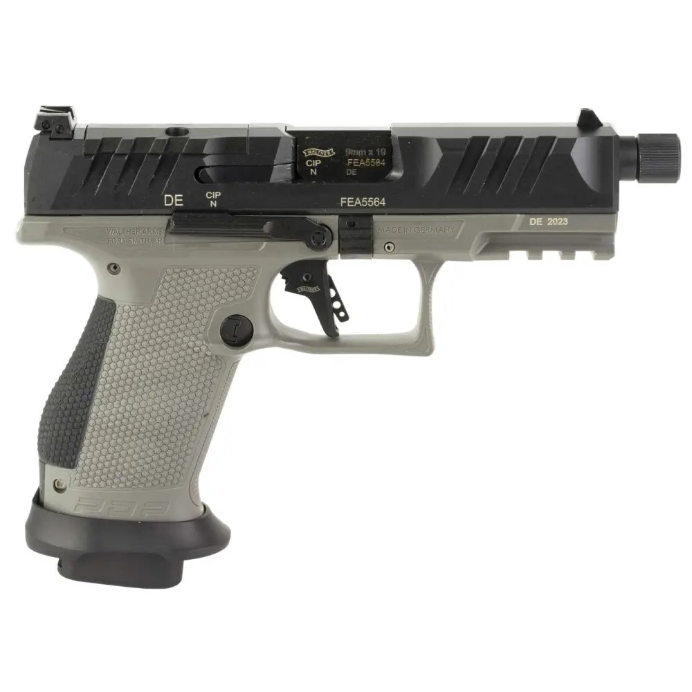 Walther PDP 2876574 9MM 18+1 White Dot Black Slide Tungsten Gray Frame