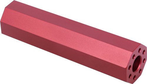 Guntec 45FAKEAROCTORED AR15 Fake Suppressor 4.5" 1/2x28 Red