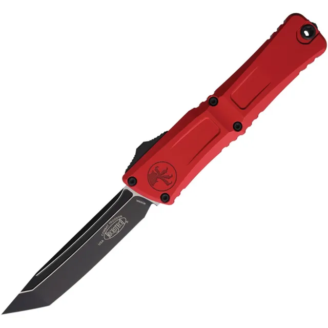 Microtech Combat Troodon G3 T/E 4.04 In Red Aluminum Handle