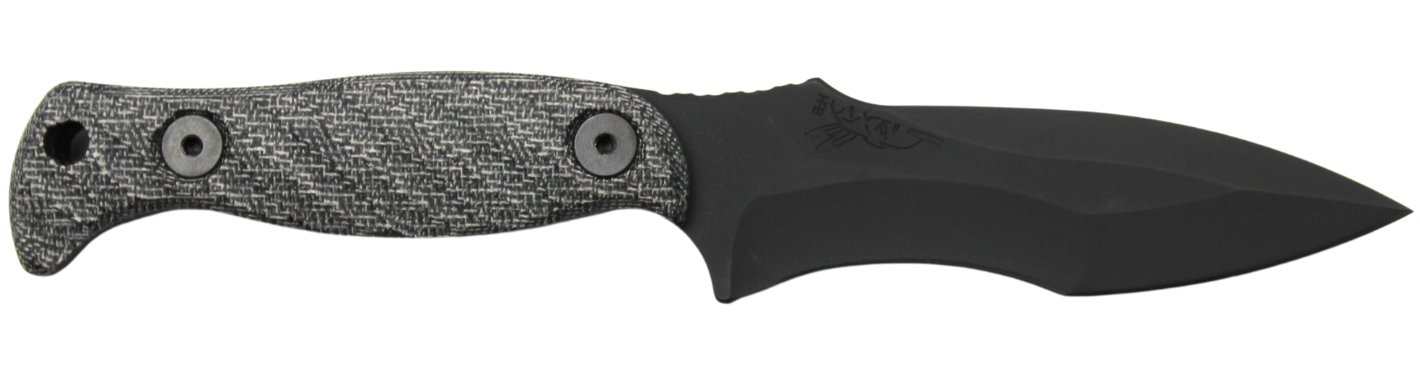 HALF FACE BLADES EXTREMIS 3.5" BLADE, 7.5"OA, S45VN STEEL, ARMOR BLK, GRAY MICARTA GRIP
