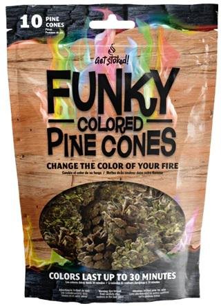 Buy GET FCFPINE01 Funky Colored Pine Cones 10 Pack Camping online