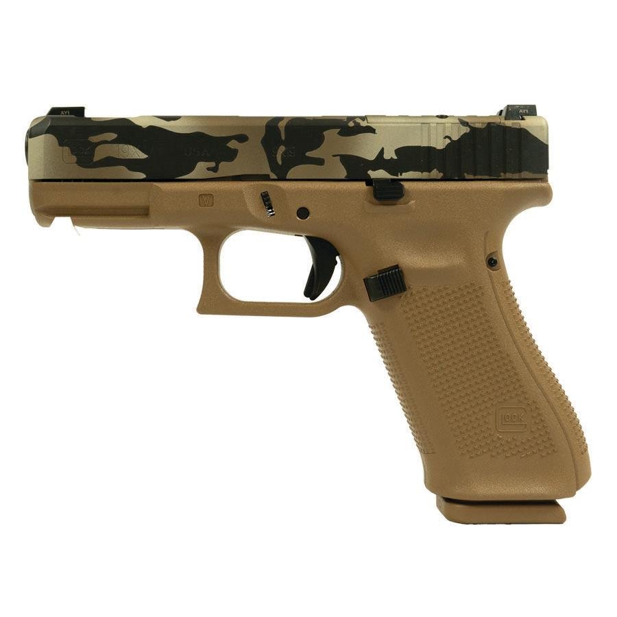 Glock V-Series Model 19x OR Camo Handgun 9mm Luger 17rd Magazines (3) 4.02 Ported Barrel Glock Night Sights