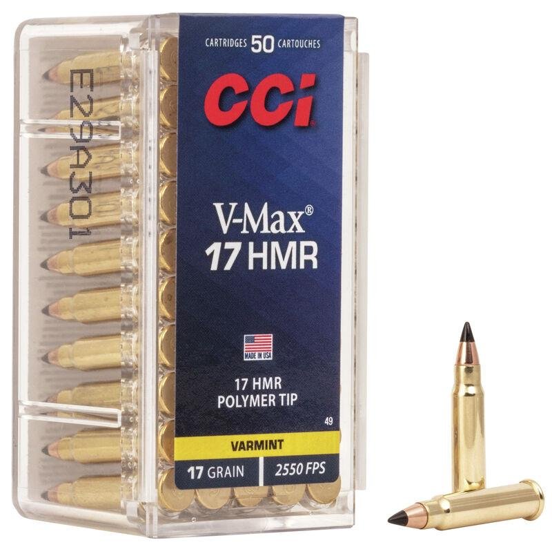 CCI Rimfire Ammunition .17 HMR 17 gr VMax 2550 fps 2000/ct Case (40-50/ct Boxes) - Cci - .17 HMR
