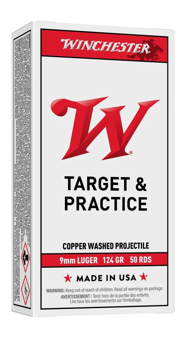 Winchester USA9MM124 9mm 124gr Target 50 Rounds - Winchester