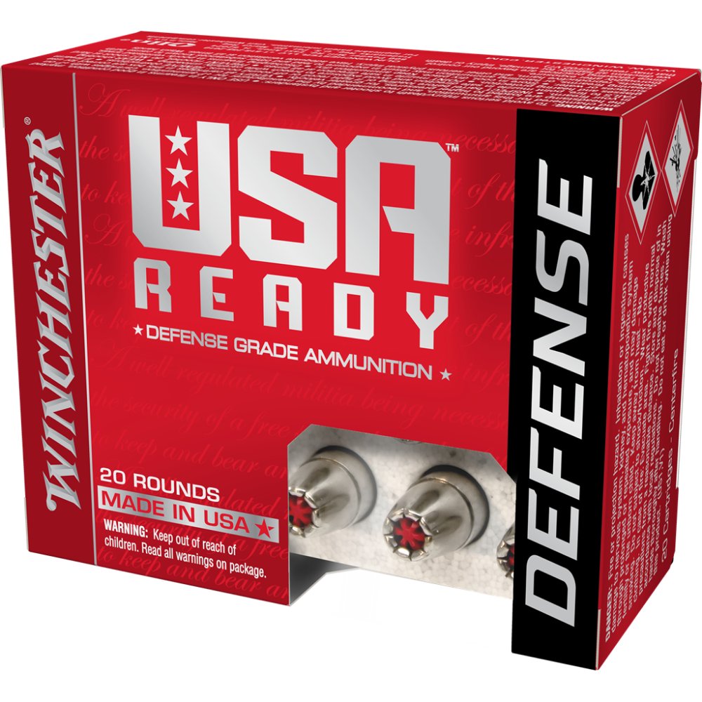 Winchester Ammo RED9HP USA Ready 9mm Luger 124 gr Hollow Point (HP) 20 Per Box/ 10 Cs